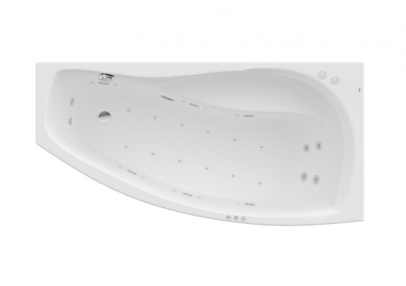 Roca Nicole wanna asymetryczna prawa 160x80 z hydromasażem SMART WATER AIR PLUS A24T165000