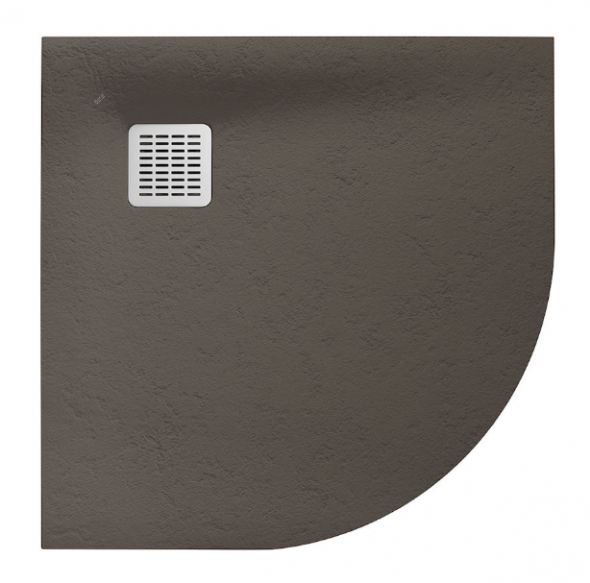 Roca Terran brodzik półokrągły 90x90 z syfonem kompozytowy stonex cafe AP10538438401660