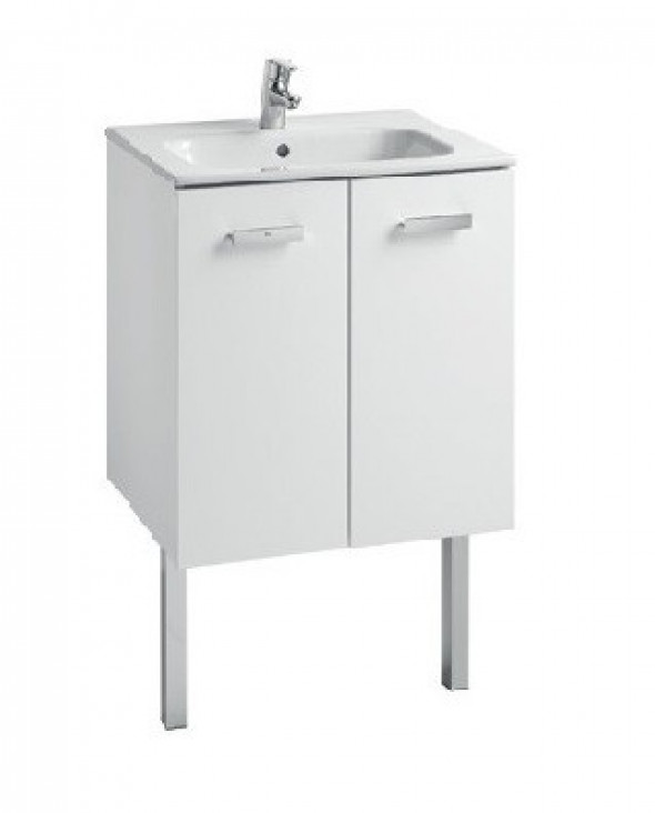 Roca Victoria Basic Unik 60 zestaw szafka z drzwiami + umywalka 60cm biały połysk A855883806