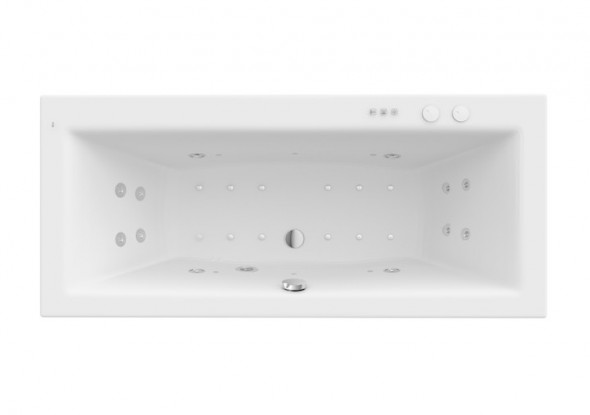 Roca Vita wanna prostokątna 180x80 z hydromasażem SMART WATER AIR PLUS A24T078000