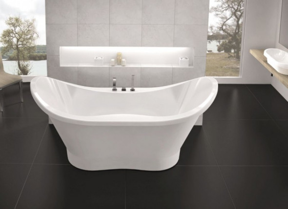 Sanitti Uno XL wanna wolnostojąca 182x77 lany marmur biały połysk 11011100