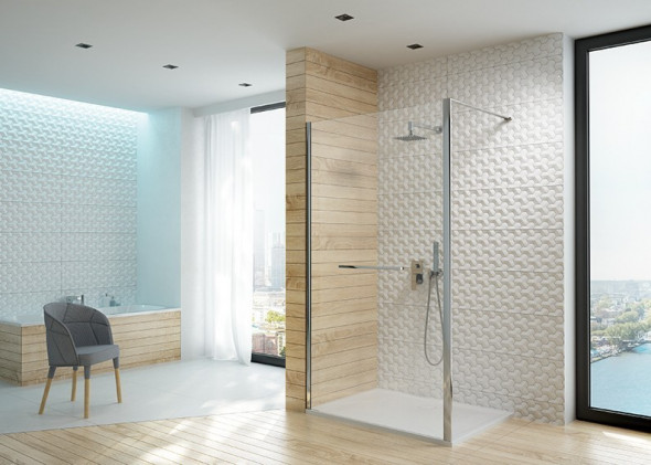 Sanplast Altus PI/ALTIIa kabina typu Walk-In 110 cm chrom połysk przeźroczyste 600-121-2551-42-401