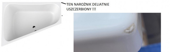 Sanplast Luxo WTL/LUXO wanna asymetryczna lewa 175x135 biały 610-370-0450-01-000 - OUTLET !!!