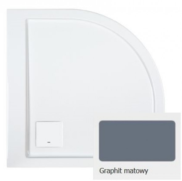 Sanplast Space Line BP/SPACE brodzik półokrągły 80x80 akryl grafit matowy 615-110-0320-26-000