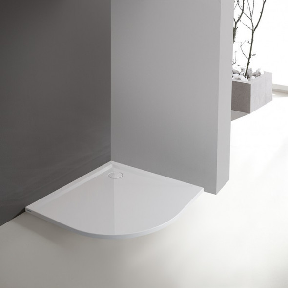 Sanplast Space Mineral BP-M/SPACE brodzik półokrągły płaski 100x100 biały 645-290-0440-01-000