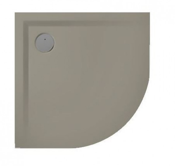 Sanplast Space Mineral BP-M/SPACE brodzik półokrągły płaski 80x80 kamiennoszary 645-290-0420-52-000