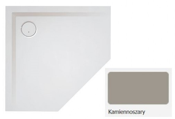 Sanplast Space Mineral BPK-M/SPACE brodzik pięciokątny płaski 100x100 kamiennoszary 645-290-0840-52-000