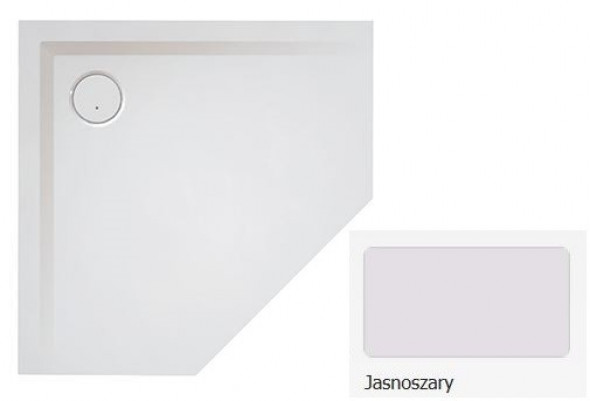Sanplast Space Mineral BPK-M/SPACE brodzik pięciokątny płaski 90x90 jasnoszary 645-290-0830-55-002