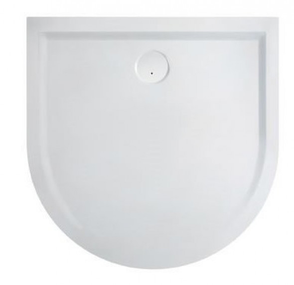 Sanplast Space Mineral BPP-M/SPACE brodzik półokrągły przyścienny płaski 100x100 biały 645-290-0460-01-000