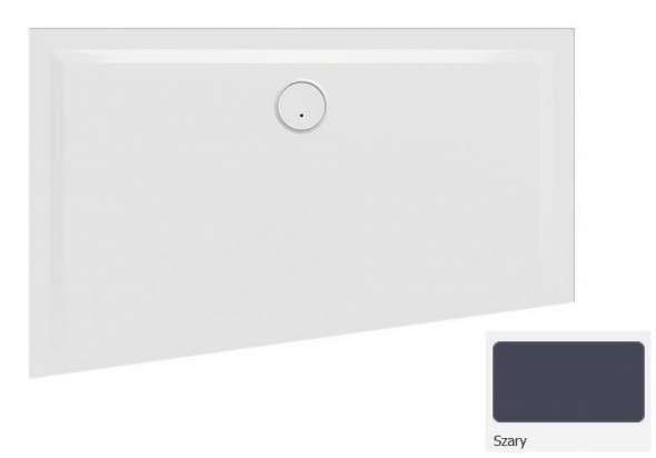 Sanplast Space Mineral BTL-M/SPACE brodzik trapezowy asymetryczny lewy płaski 90x140 szary 645-290-1540-51-000