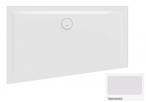 Sanplast Space Mineral BTL-M/SPACE brodzik trapezowy asymetryczny lewy płaski 90x150 jasnoszary 645-290-1560-55-000