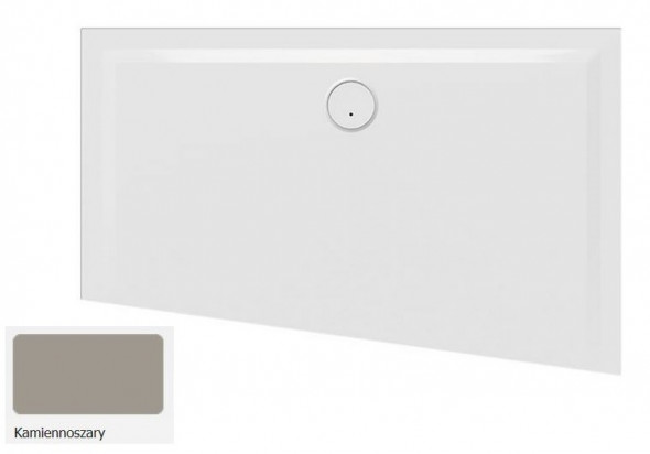 Sanplast Space Mineral BTP-M/SPACE brodzik trapezowy asymetryczny prawy płaski 90x140 kamiennoszary 645-290-1550-52-000