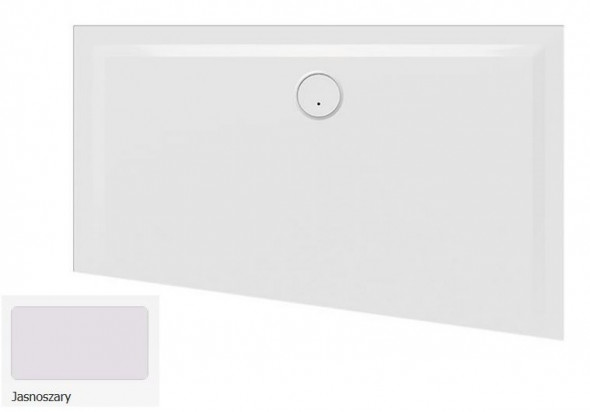 Sanplast Space Mineral BTP-M/SPACE brodzik trapezowy asymetryczny prawy płaski 90x160 jasnoszary 645-290-1590-55-000