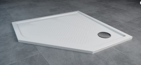 Sanswiss Marblemate WM5 brodzik pięciokątny 90x90 konglomerat biały WM5636090004