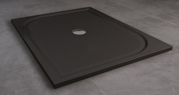 Sanswiss Marblemate WMA brodzik prostokatny 90x120 konglomerat czarny granit WMA90120154