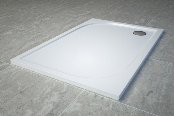 Sanswiss Tracy brodzik prostokątny 120x80 konglomerat biały WAA8012004