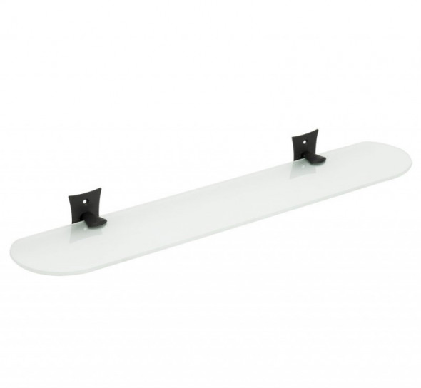 Sapho Rebecca półka szlana szkło mleczne 560mm czarny retro CC015