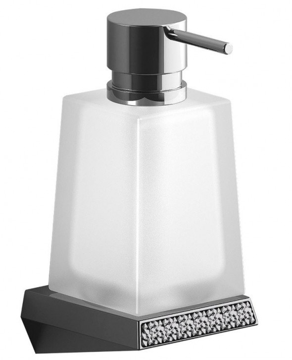Sapho Soul Crystal dozownik mydła 350 ml wiszący chrom szkło mleczne 161935
