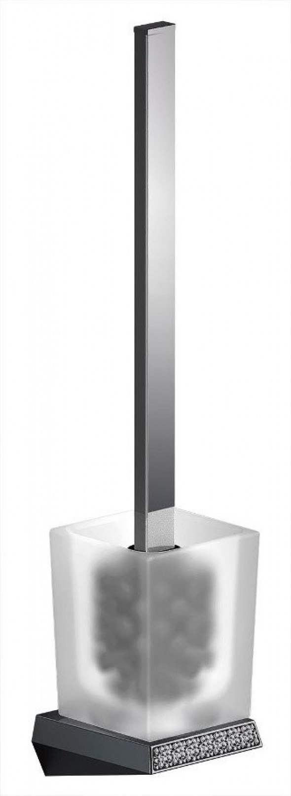 Sapho Soul Crystal szczotka WC zawieszana naścienna chrom szkło mleczne 161966