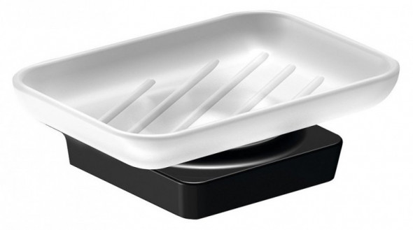 Sapho Zen Black mydelniczka wisząca szkło mleczne 166459