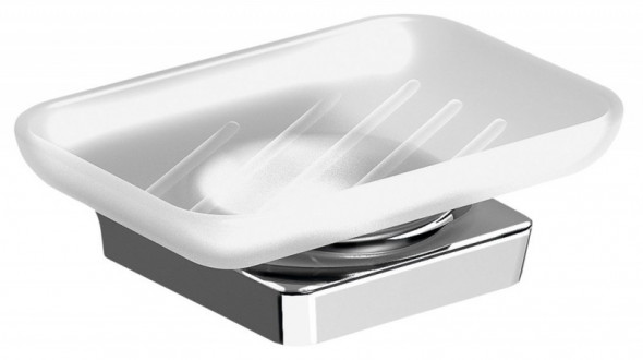 Sapho Zen mydelniczka wisząca chrom szkło mleczne 161003