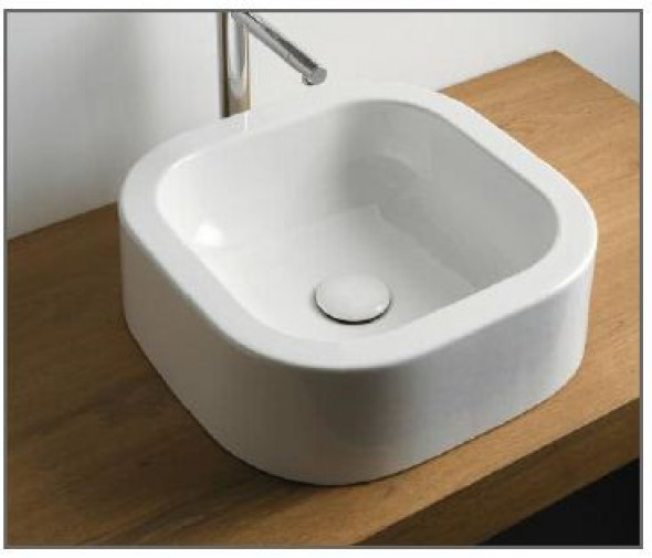 Scarabeo Next 40 umywalka stawiana na blat 40,7x40,7 8306