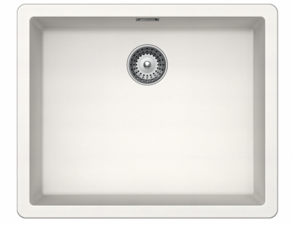 Schock GREENWICH N-100L zlewozmywak podblatowy 1 komora podwieszana 55,6x45,6 Cristadur kolor Polaris + wykończenie zlewu białe złoto