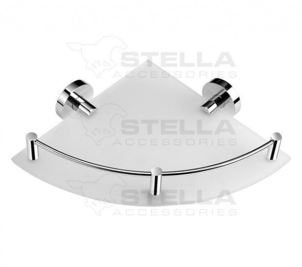 Stella Classic półka szklana narożna szkło bezbarwne chrom 078611