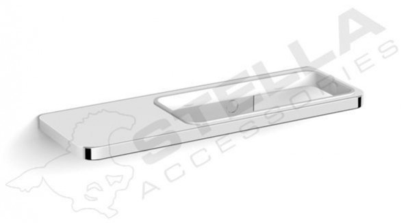 Stella Next uchwyt podwójny z półką chrom 08415