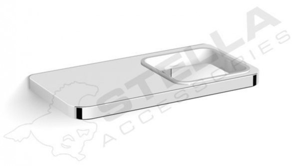 Stella Next uchwyt pojedyńczy z półką chrom 08412