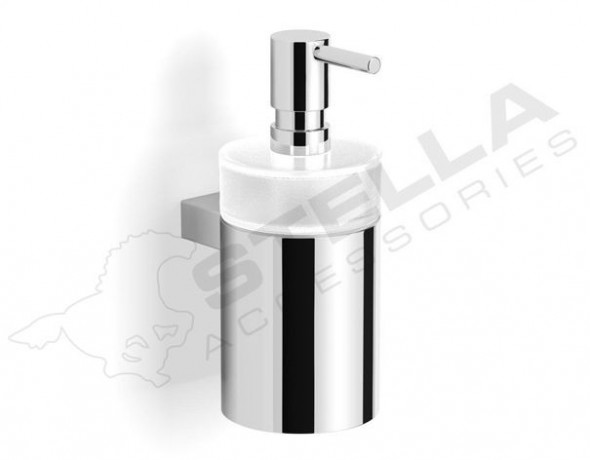 Stella Soul dozownik do mydła w płynie / metalowa obudowa szkło matowe chrom 06424