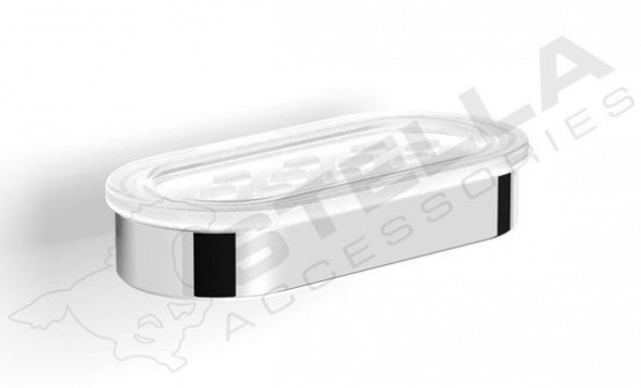 Stella Soul mydelniczka z wydłużoną podstawką szkło matowe chrom 06421