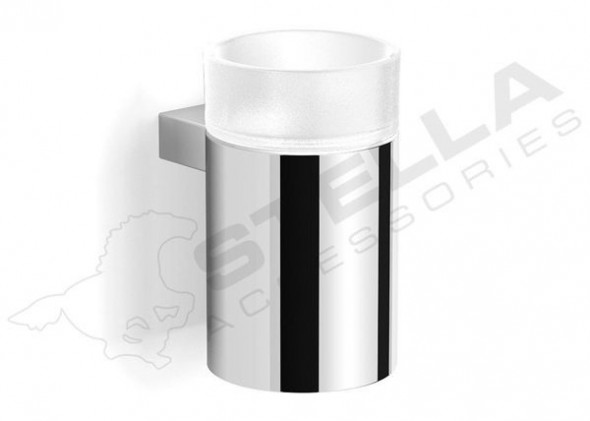 Stella Soul uchwyt ze szklanką / metalowa obudowa szkło matowe chrom 06413