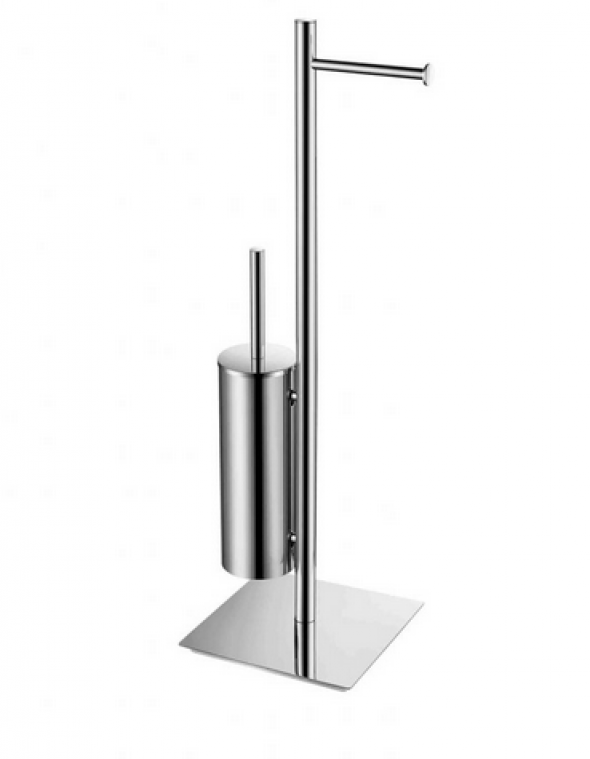 Stella stojak wieszak wolnostojący na papier + szczotka WC kwadratowy chrom połysk 19211