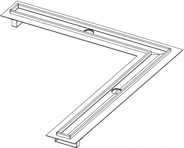 Tece Drainline odpływ liniowy 100x100 odwodnienie liniowe rynna kątowa 6 110 00