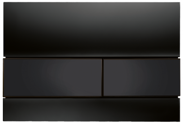 Tece Square przycisk spłukujący do stelaża WC szkło czarne przyciski czarne 9240809