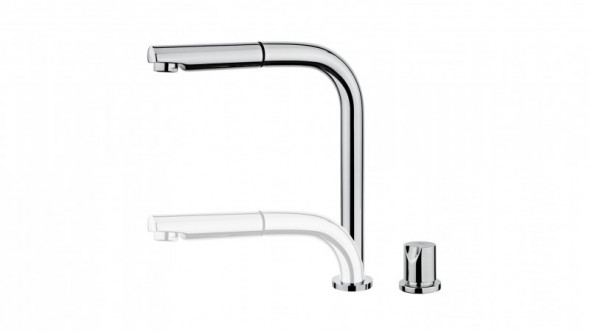 Teka AUK 983 bateria zlewozmywakowa podokienna z wyciąganą wylewką chrom 509830200
