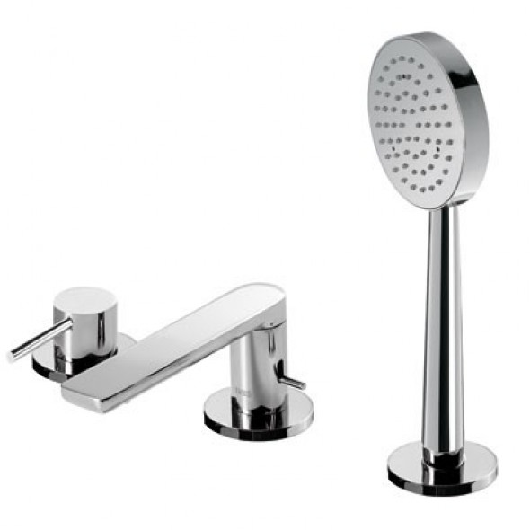Tres Alplus bateria wannowa trzyotworowa chrom 203.161.02