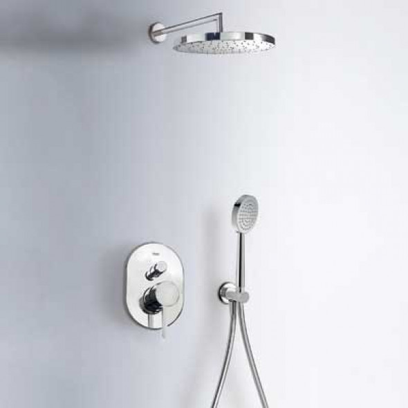 Tres Alplus zestaw natryskowy z baterią podtynkową chrom 203.180.02