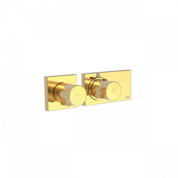 Tres Block System bateria podtynkowa termostatyczna 2-drożna złoty polerowany 207.352.99.OR