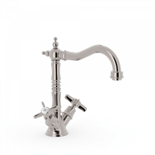 Tres Clasic bateria umywalkowa dwuuchwytowa retro wysoka stal 242.109.02.AC