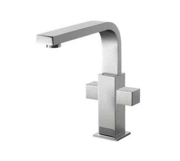 Tres Cuadro bateria umywalkowa perlator chrom 1.08.604