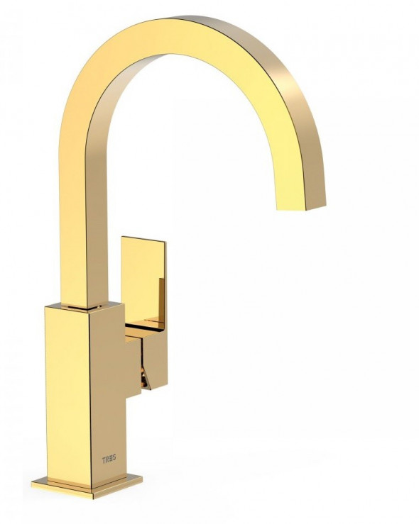 Tres Cuadro Colors bateria umywalkowa perlator złoty polerowany 00660602OR