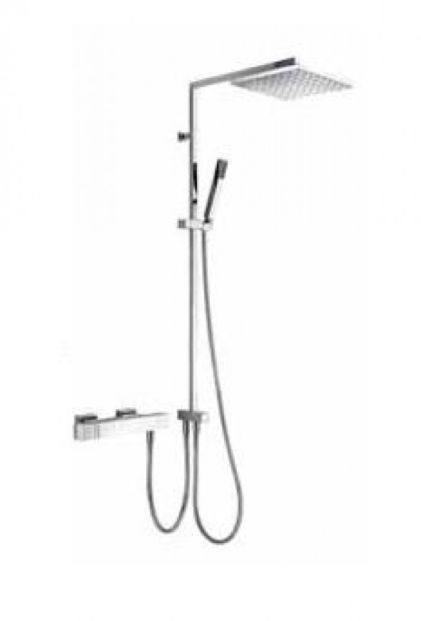 Tres Cuadro zestaw natryskowy termostatyczny chrom 1.07.964