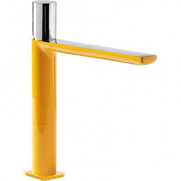Tres Exclusive Loft-Colors bateria umywalkowa wysoka chrom i bursztynowy 200.203.04.AM