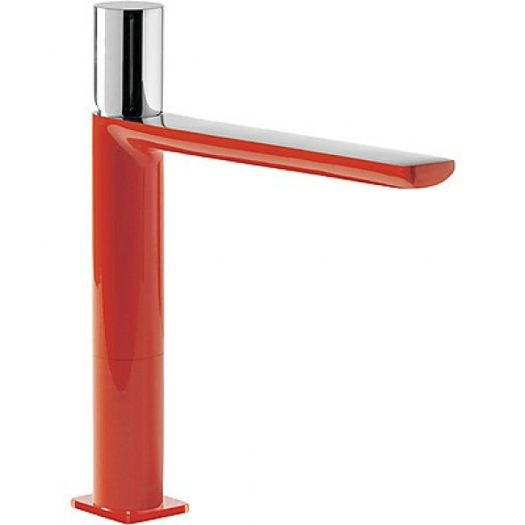 Tres Exclusive Loft-Colors bateria umywalkowa wysoka chrom i czerwony 200.203.04.RO