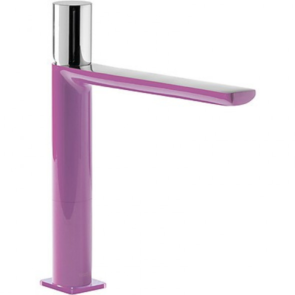 Tres Exclusive Loft-Colors bateria umywalkowa wysoka chrom i fioletowy 200.203.04.VI