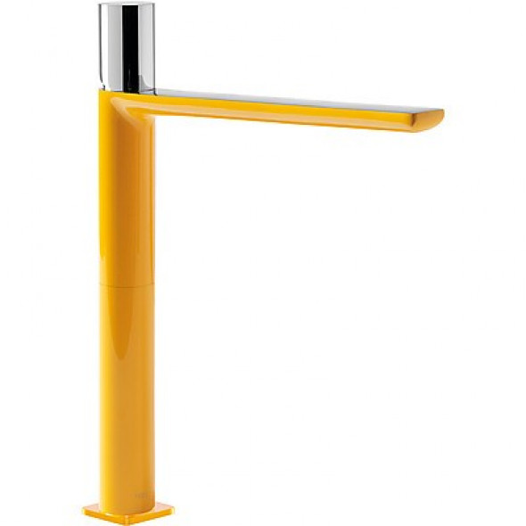 Tres Exclusive Loft-Colors bateria umywalkowa wysoka XL chrom i bursztynowy 200.203.06.AM