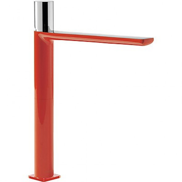 Tres Exclusive Loft-Colors bateria umywalkowa wysoka XL chrom i czerwony 200.203.06.RO