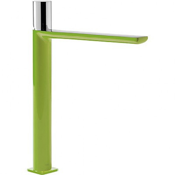 Tres Exclusive Loft-Colors bateria umywalkowa wysoka XL chrom i zielony 200.203.06.VE